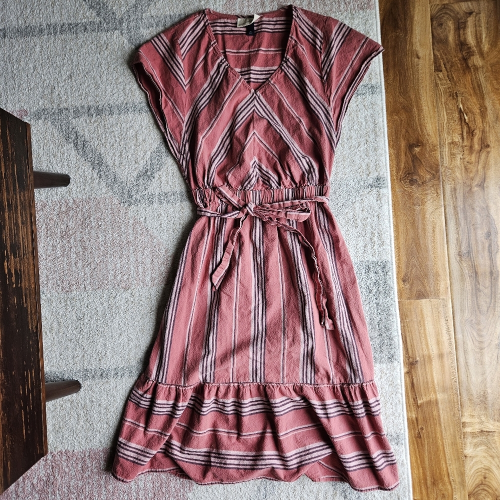 Universal Thread Pink Striped Midi Dress